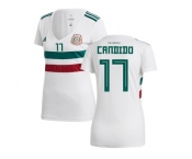 Women Mexico #17 Candido Away Soccer Country Jersey