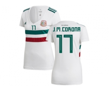 Women Mexico #17 J.M.Corona Away Soccer Country Jersey