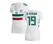 Women Mexico #19 O.Pineda Away Soccer Country Jersey