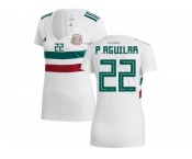 Women Mexico #22 P. Aguilar Away Soccer Country Jersey