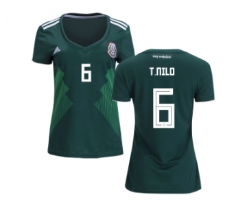 Women Mexico #6 T.Nilo Home Soccer Country Jersey