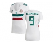 Women Mexico #9 R.Jimenez Away Soccer Country Jersey