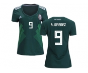 Women Mexico #9 R.Jimenez Home Soccer Country Jersey