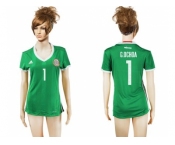 Women's Mexico #1 G.Ochoa Home Soccer Country Jersey