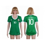 Women's Mexico #10 Blanco Home Soccer Country Jersey