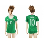 Women's Mexico #10 Corona Home Soccer Country Jersey