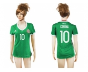 Women's Mexico #10 Corona Home Soccer Country Jersey