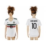 Women's Mexico #10 G.Dos Santos Away Soccer Country Jersey