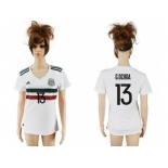 Women's Mexico #13 G.Ochoa Away Soccer Country Jersey