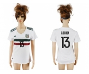 Women's Mexico #13 G.Ochoa Away Soccer Country Jersey