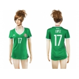 Women's Mexico #17 Lopez Home Soccer Country Jersey