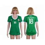 Women's Mexico #18 A.Guardado Home Soccer Country Jersey