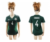 Women's Mexico #4 R.Marquez Home Soccer Country Jersey