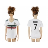 Women's Mexico #7 M.Layun Away Soccer Country Jersey