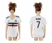 Women's Mexico #7 M.Layun Away Soccer Country Jersey