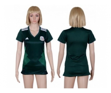 Women's Mexico Blank Home Soccer Country Jersey