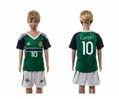 Northern Ireland #10 K.Lafferty Green Home Kid Soccer Country Jersey