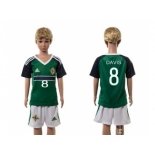 Northern Ireland #8 Davis Green Home Kid Soccer Country Jersey