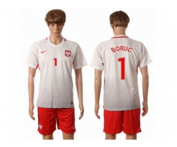 Poland #1 Boruc Home Soccer Country Jersey