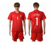 Poland #1 Dudek Away Soccer Country Jersey