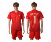 Poland #1 Szczesny Away Soccer Country Jerse