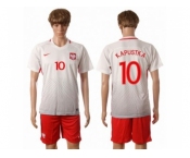 Poland #10 Kapustka Home Soccer Country Jersey