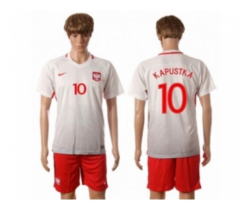 Poland #10 Kapustka Home Soccer Country Jersey