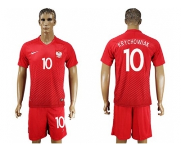 Poland #10 Krychowiak Away Soccer Country Jersey