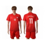 Poland #11 Grosicki Away Soccer Country Jersey