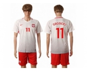 Poland #11 Grosicki Home Soccer Country Jersey