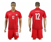 Poland #12 Boruc Away Soccer Country Jersey