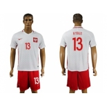 Poland #13 Rybus Home Soccer Country Jersey