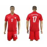 Poland #17 Kapustka Away Soccer Country Jersey