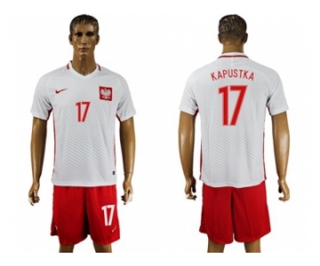 Poland #17 Kapustka Home Soccer Country Jersey