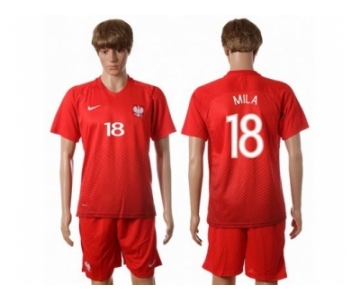 Poland #18 Mila Away Soccer Country Jersey