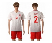 Poland #2 Glik Home Soccer Country Jersey