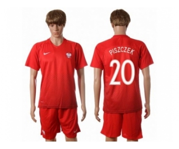 Poland #20 Piszczek Away Soccer Country Jersey