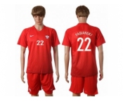 Poland #22 Fabianski Away Soccer Country Jersey