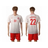 Poland #22 Fabianski Home Soccer Country Jersey