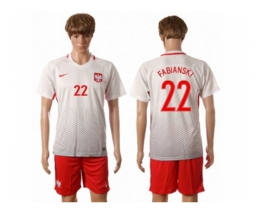 Poland #22 Fabianski Home Soccer Country Jersey