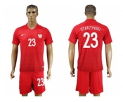 Poland #23 Starzynski Away Soccer Country Jersey