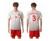 Poland #3 Jedr Zejczyk Home Soccer Country Jersey