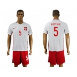 Poland #5 Borysiuk Home Soccer Country Jersey