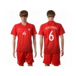 Poland #6 Jodlowiec Away Soccer Country Jersey