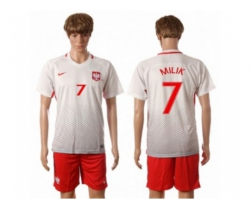 Poland #7 Milik Home Soccer Country Jersey