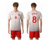 Poland #8 Rybus Home Soccer Country Jersey