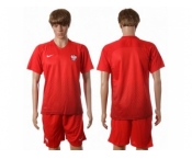 Poland Blank Red Away Soccer Country Jersey