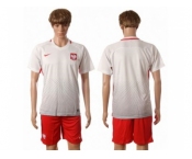 Poland Blank White Home Soccer Country Jersey