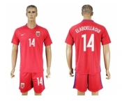 Norway #14 Elabdellaoui Home Soccer Country Jersey