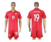 Norway #19 Jenssen Home Soccer Country Jersey